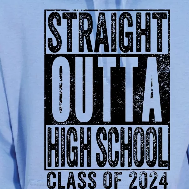 Straight Outta High School Graduation Class Of 2024 Grad Unisex Surf Hoodie