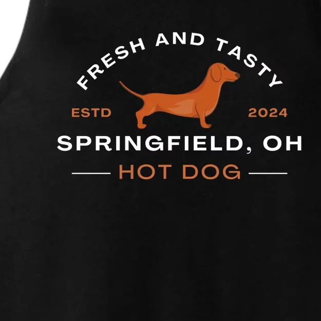 Springfield Ohio Hot Dog Harris Walz Election 2024 Ladies Tri-Blend Wicking Tank