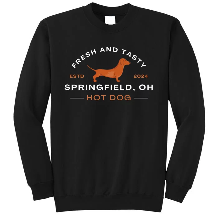 Springfield Ohio Hot Dog Harris Walz Election 2024 Tall Sweatshirt