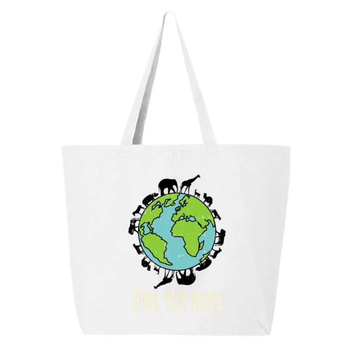 Save Our Home Animals Wildlife Conservation Earth Day Gift 25L Jumbo Tote