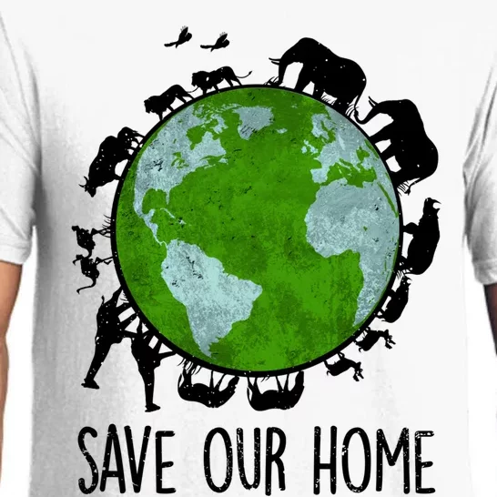 Save Our Home Animals Earth Day Planet Environt Funny Gift Pajama Set