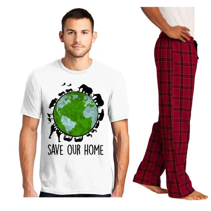 Save Our Home Animals Earth Day Planet Environt Funny Gift Pajama Set