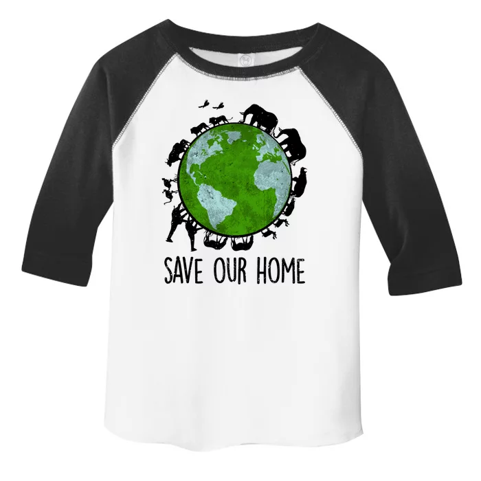 Save Our Home Animals Earth Day Planet Environt Funny Gift Toddler Fine Jersey T-Shirt