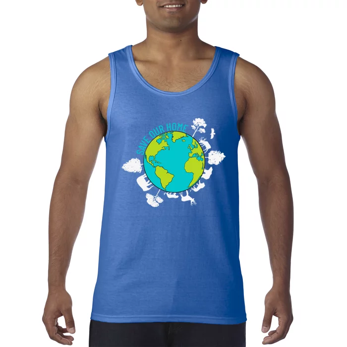 Save Our Home Animals Wildlife Planet Earth Day Gift Tank Top