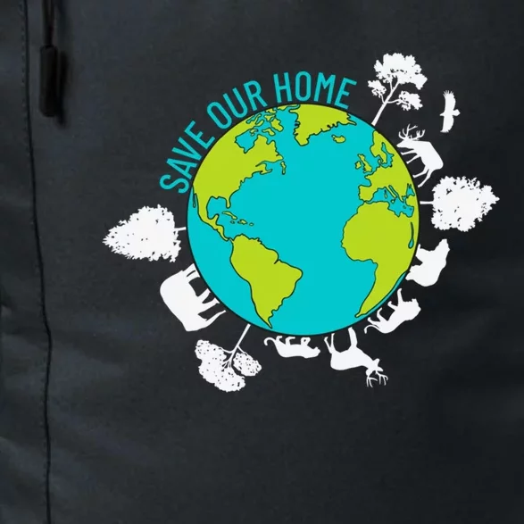 Save Our Home Animals Wildlife Planet Earth Day Gift Daily Commute Backpack