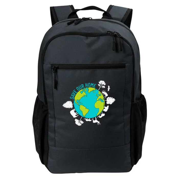 Save Our Home Animals Wildlife Planet Earth Day Gift Daily Commute Backpack