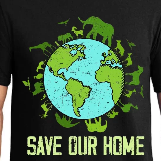 Save Our Home Animals Wildlife Earth Day 2024 Pajama Set