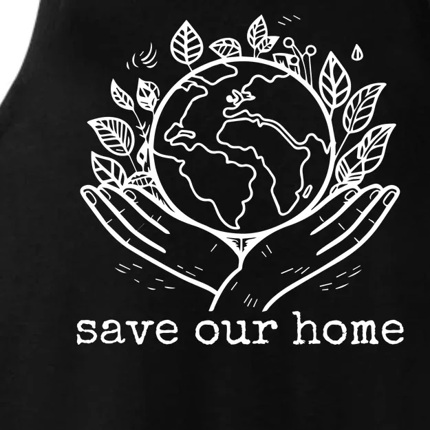 Save Our Home Earth Day Ladies Tri-Blend Wicking Tank