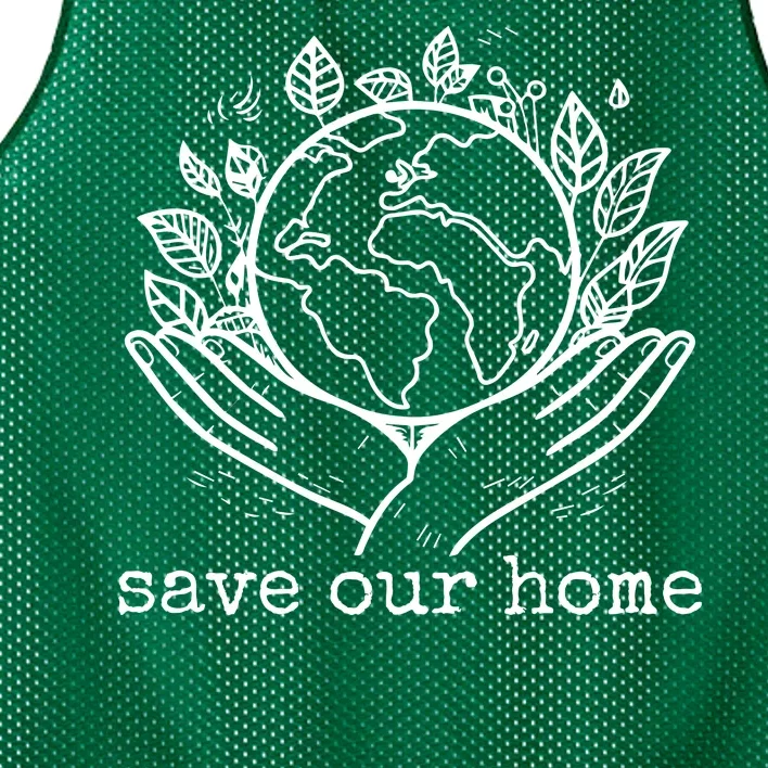 Save Our Home Earth Day Mesh Reversible Basketball Jersey Tank