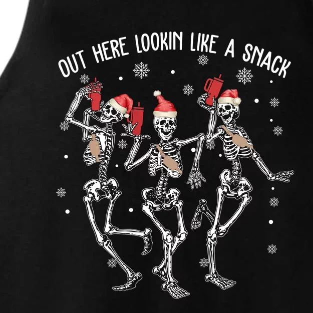 Skeleton Out Here Lookin Like A Snack Gift Ladies Tri-Blend Wicking Tank