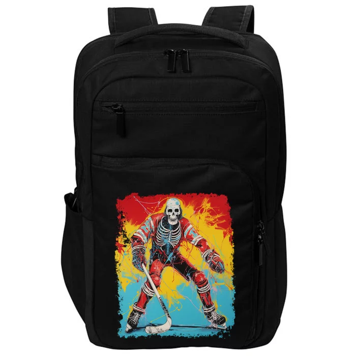 Skeleton Original Hockey Funny Gift Impact Tech Backpack