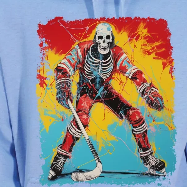 Skeleton Original Hockey Funny Gift Unisex Surf Hoodie