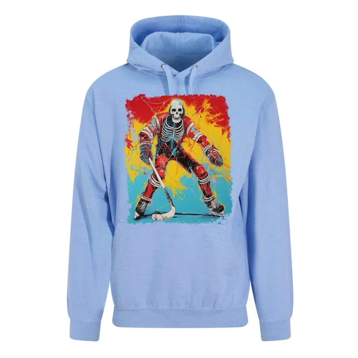 Skeleton Original Hockey Funny Gift Unisex Surf Hoodie