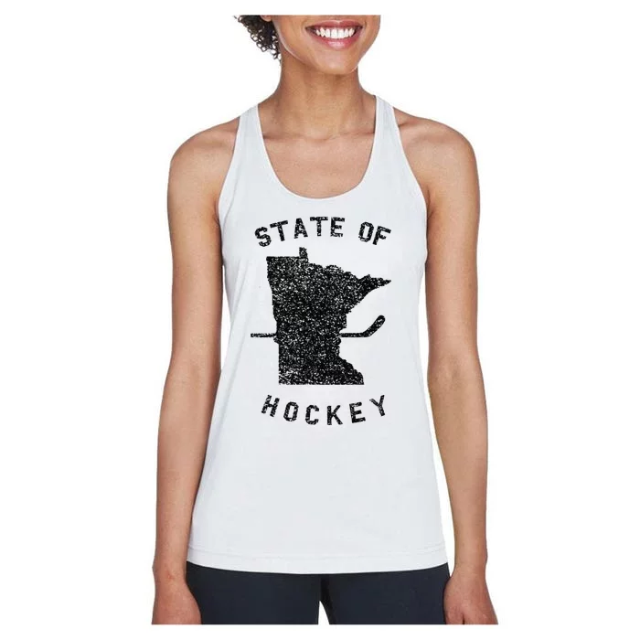 State Of Hockey Minnesota Women's Racerback Tank