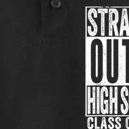 Straight Outta High School Graduation Class Of 2024 Grad Dry Zone Grid Performance Polo