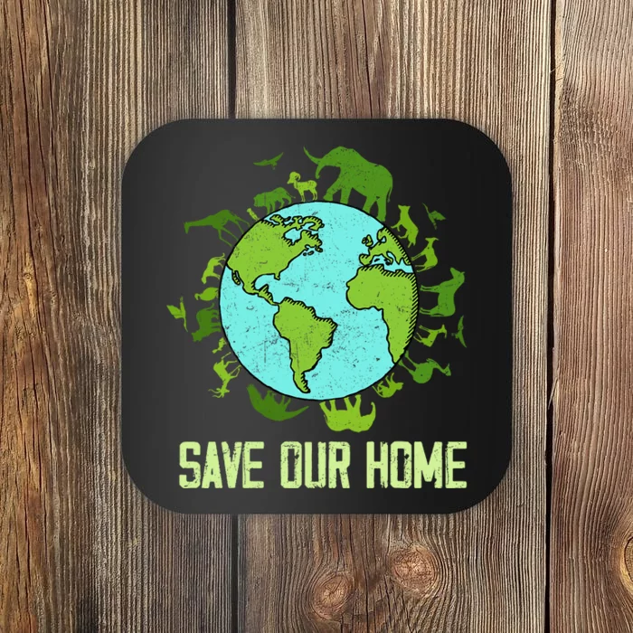 Save Our Home Animals Wildlife Conservation Earth Day 2024 Coaster