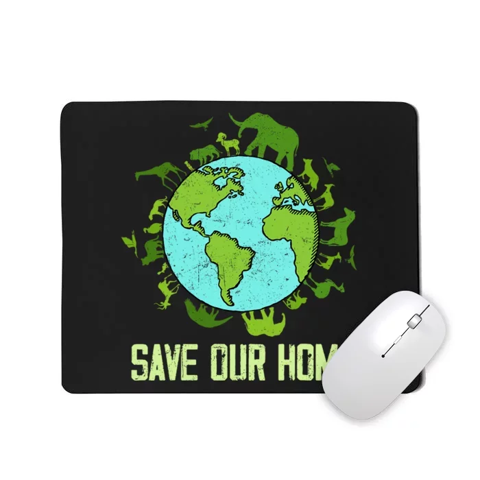 Save Our Home Animals Wildlife Conservation Earth Day 2024 Mousepad