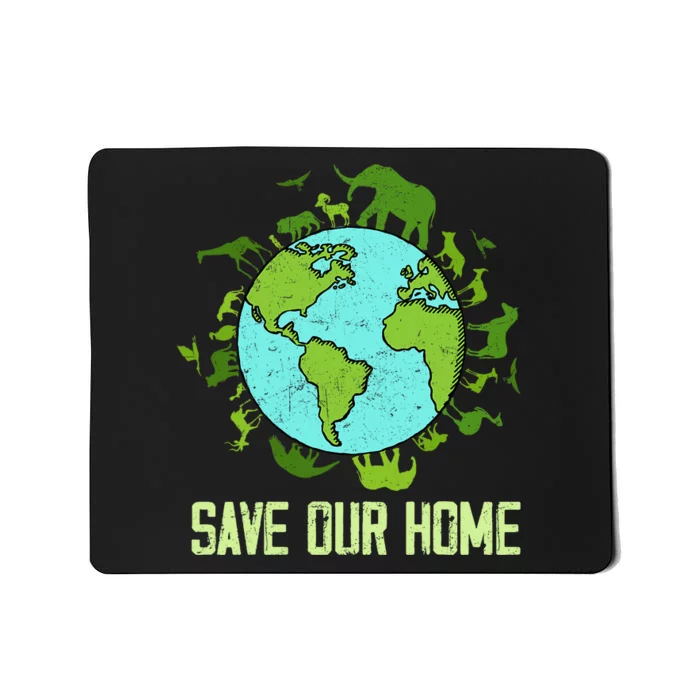 Save Our Home Animals Wildlife Conservation Earth Day 2024 Mousepad