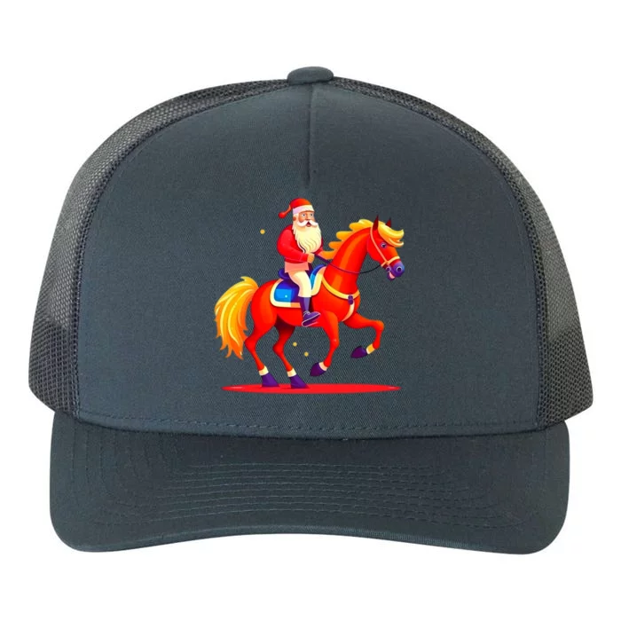 Santa On Horseback A Perfect Festive Christmas Xmas Graphic Cute Gift Yupoong Adult 5-Panel Trucker Hat