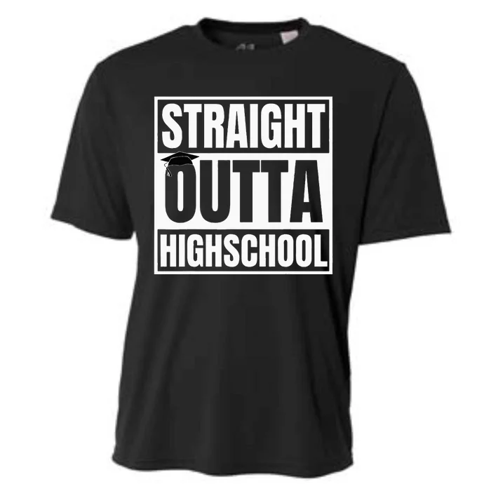 Straight Outta Highschool Graduation First Day Of School Cooling Performance Crew T-Shirt