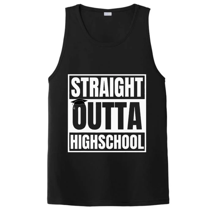 Straight Outta Highschool Graduation First Day Of School Performance Tank