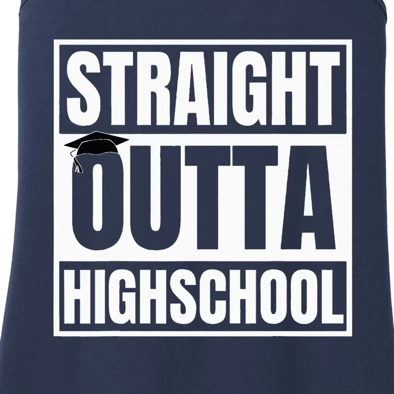 Straight Outta Highschool Graduation First Day Of School Ladies Essential Tank