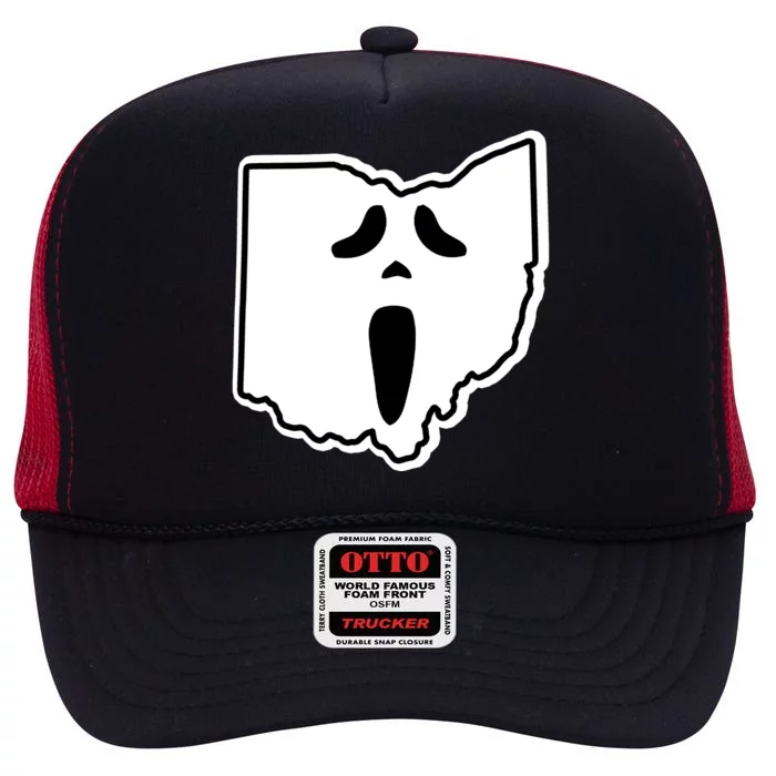 Scream Ohio Halloween High Crown Mesh Trucker Hat