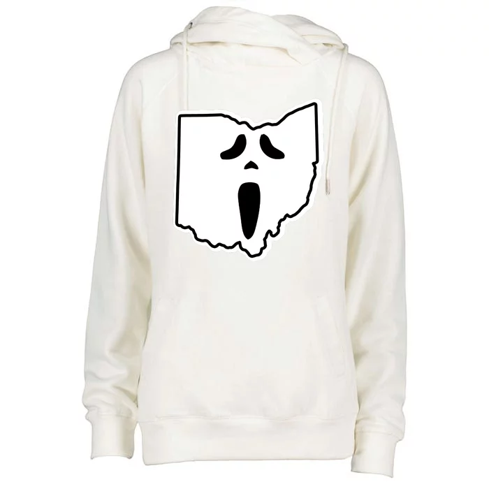 Scream Ohio Halloween Womens Funnel Neck Pullover Hood