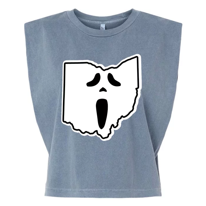 Scream Ohio Halloween Garment-Dyed Women's Muscle Tee