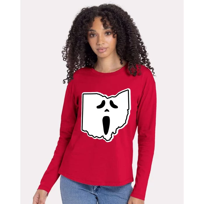 Scream Ohio Halloween Womens Cotton Relaxed Long Sleeve T-Shirt