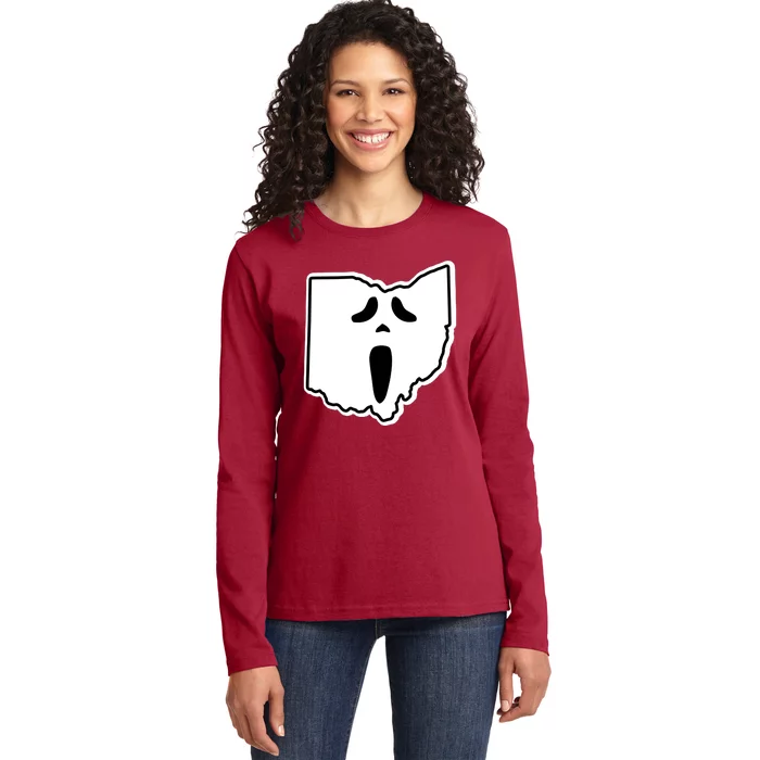 Scream Ohio Halloween Ladies Long Sleeve Shirt