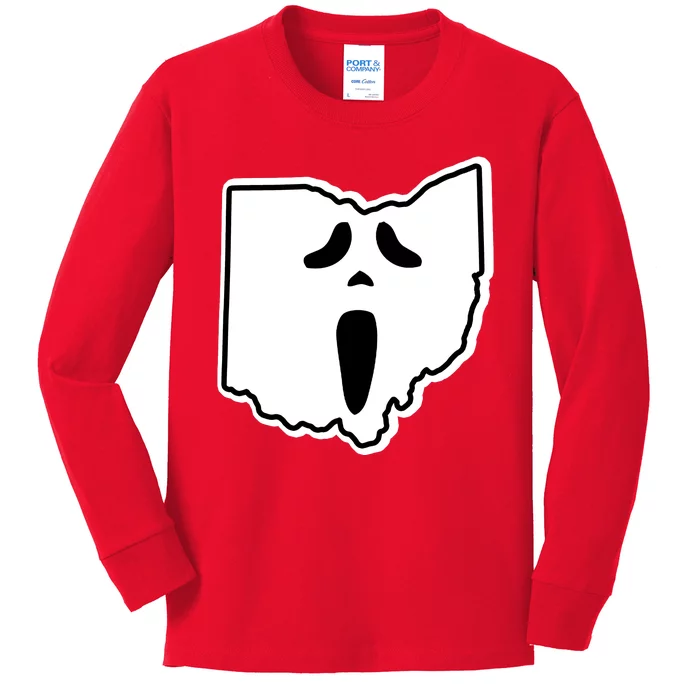 Scream Ohio Halloween Kids Long Sleeve Shirt