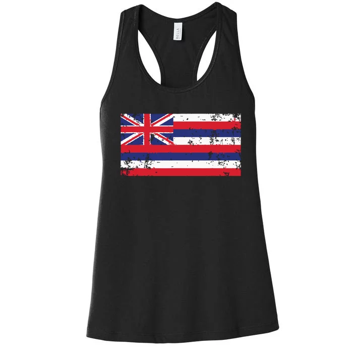 State Of Hawaii Flag Hawaiian Flag Island Hawaii Love Women's Racerback Tank