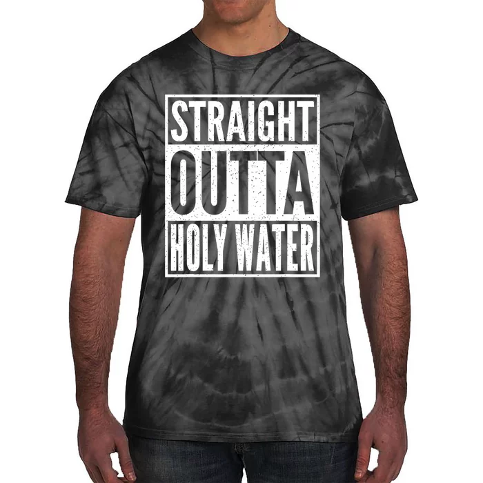 Straight Outta Holy Water Christian Baptism Tie-Dye T-Shirt