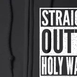 Straight Outta Holy Water Christian Baptism Full Zip Hoodie