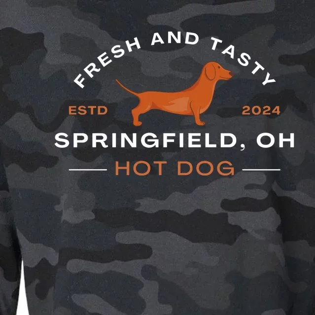 Springfield Ohio Hot Dog Cropped Pullover Crew