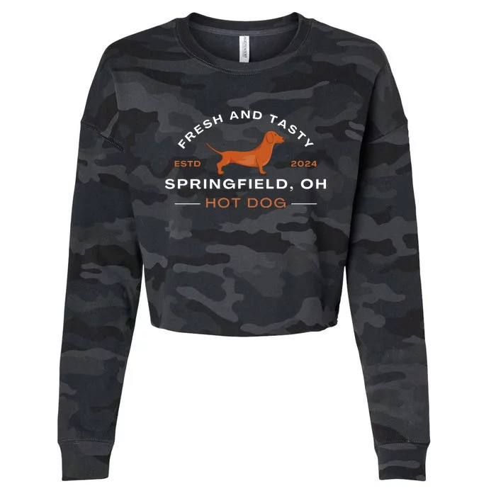 Springfield Ohio Hot Dog Cropped Pullover Crew