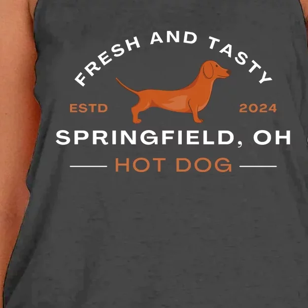 Springfield Ohio Hot Dog Women's Knotted Racerback Tank