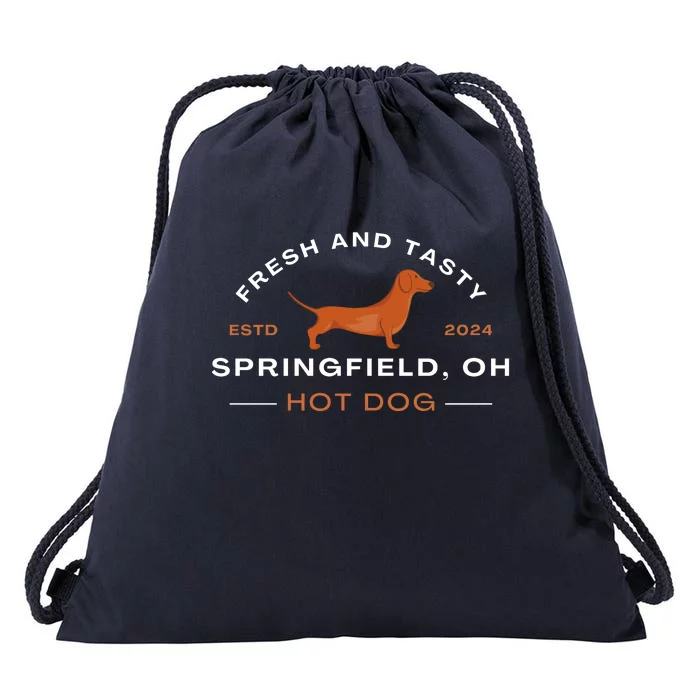 Springfield Ohio Hot Dog Drawstring Bag