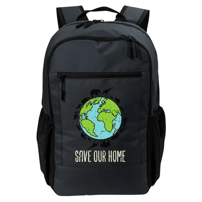 Save Our Home Animals Wildlife Conservation Earth Day Gift Daily Commute Backpack