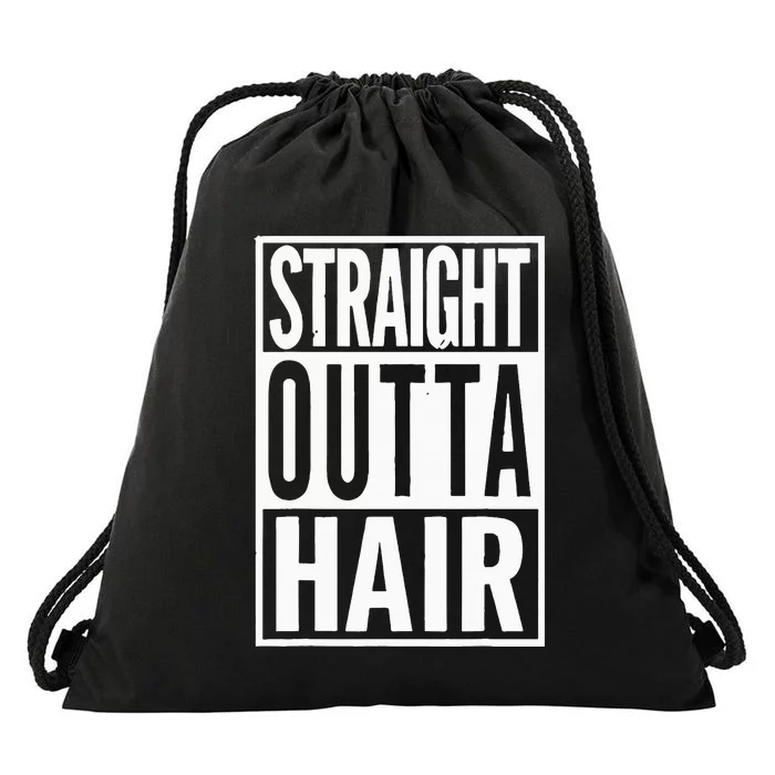 Straight Outta Hair Drawstring Bag