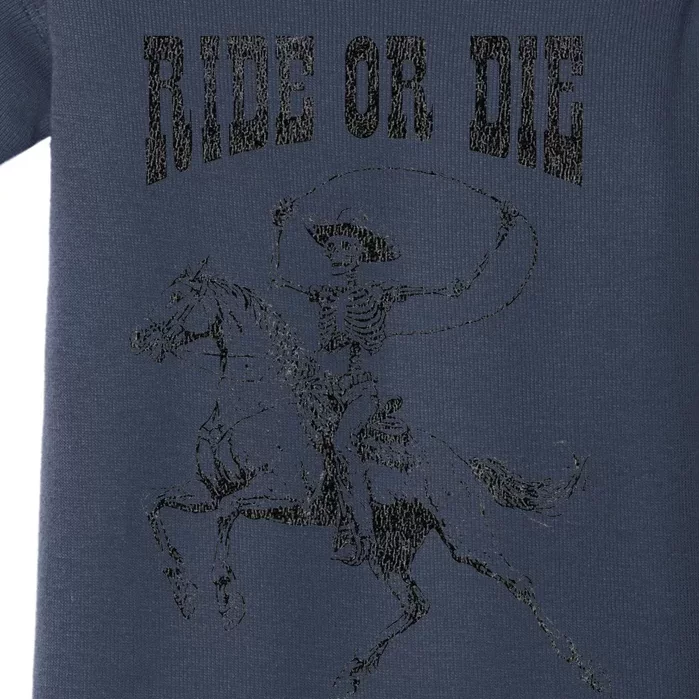 Skeleton On Horse Baby Bodysuit