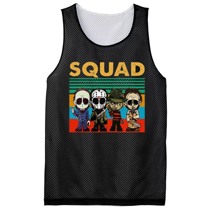 Squad of Horror Embrace the Spooky Season with Your Favorite Characters Mesh Reversible Basketball Jersey Tank