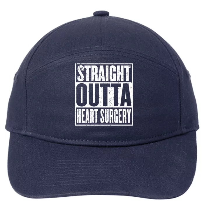 Straight Outta Heart Surgery Open Heart Recovery Get Well Gift 7-Panel Snapback Hat