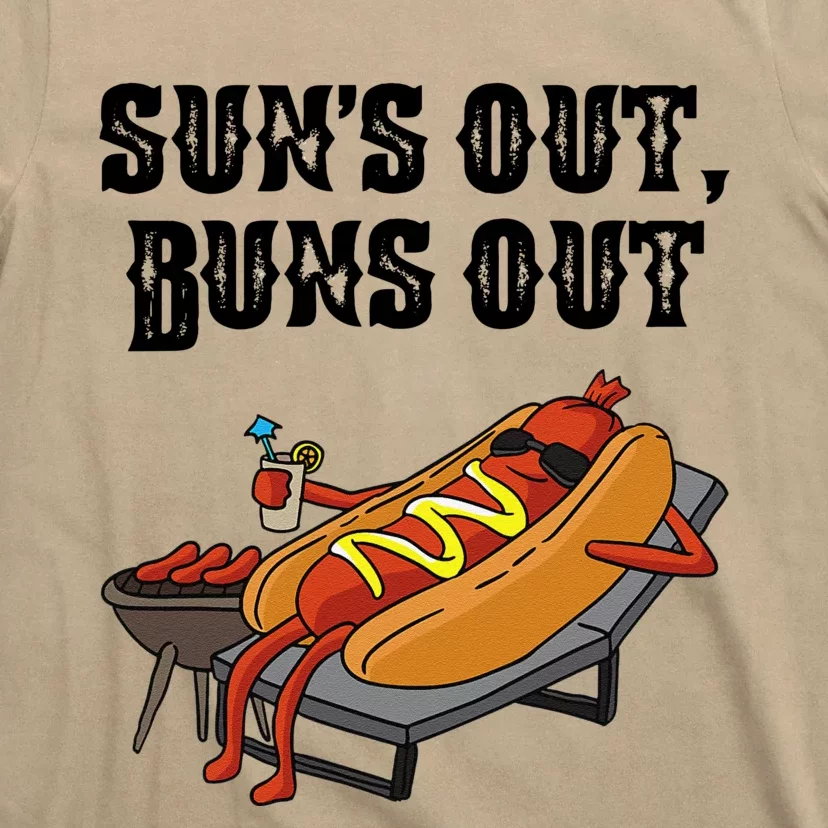 Suns Out Hot Dog Buns Out Funny Sausage BBQ Food Lover Gift T-Shirt