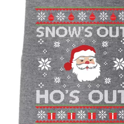 Snows Out Ho Ho Hos Style Christmas Santa Funny Gift Doggie 3-End Fleece Hoodie