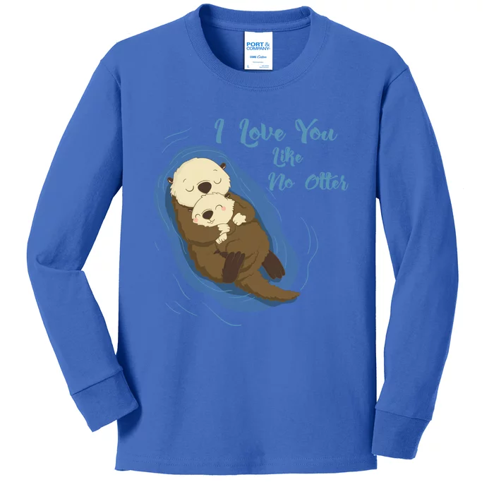 Sea Otters: I Love You Like No Otter Gift Kids Long Sleeve Shirt