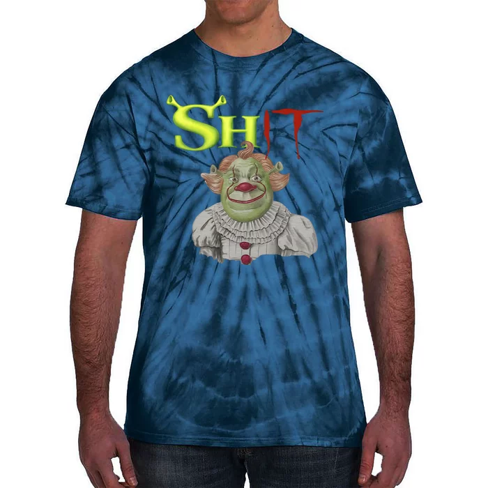 Shit Ogre It Pennywise Halloween Funny Spooky Vibes Horror Clown Tie-Dye T-Shirt