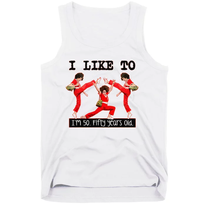 Sally OMalley IM 50 I Like To Kick Streth And Kick Tank Top