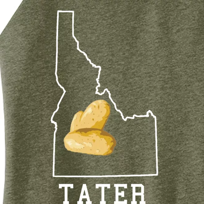 State Of Idaho Map Idahoan Potato Tater Idaho Gift Women’s Perfect Tri Rocker Tank